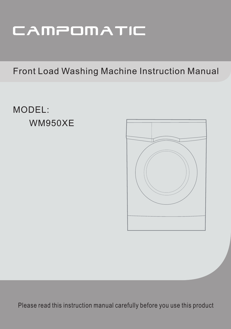 Campomatic WM950XE User Manual | 21 pages