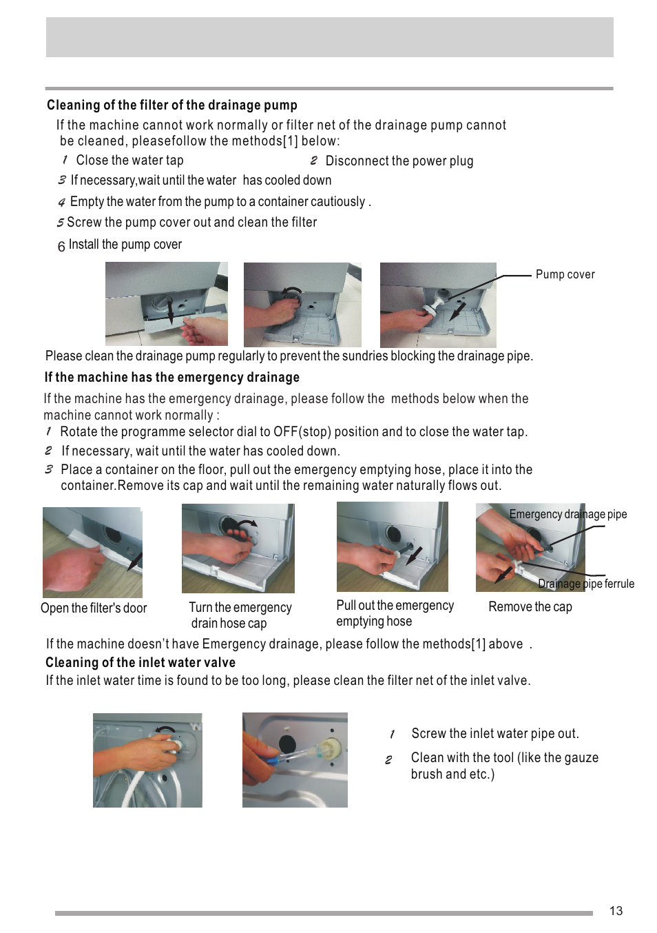 页 13 | Campomatic WM950XE User Manual | Page 13 / 21