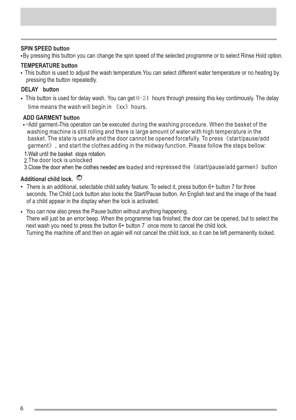 Campomatic WM950XE User Manual | Page 6 / 21