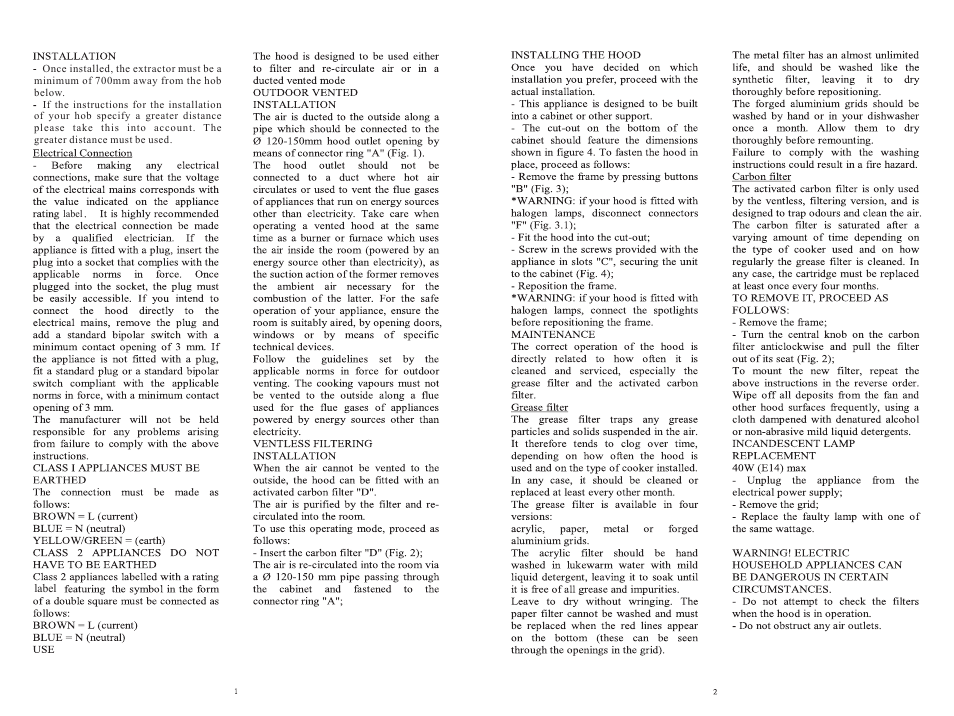 Caple 2MBUCH2 User Manual | Page 2 / 3