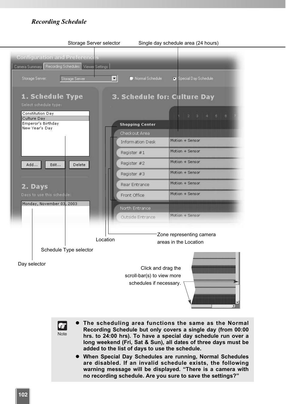 Recording schedule | Canon VK-64 User Manual | Page 102 / 282