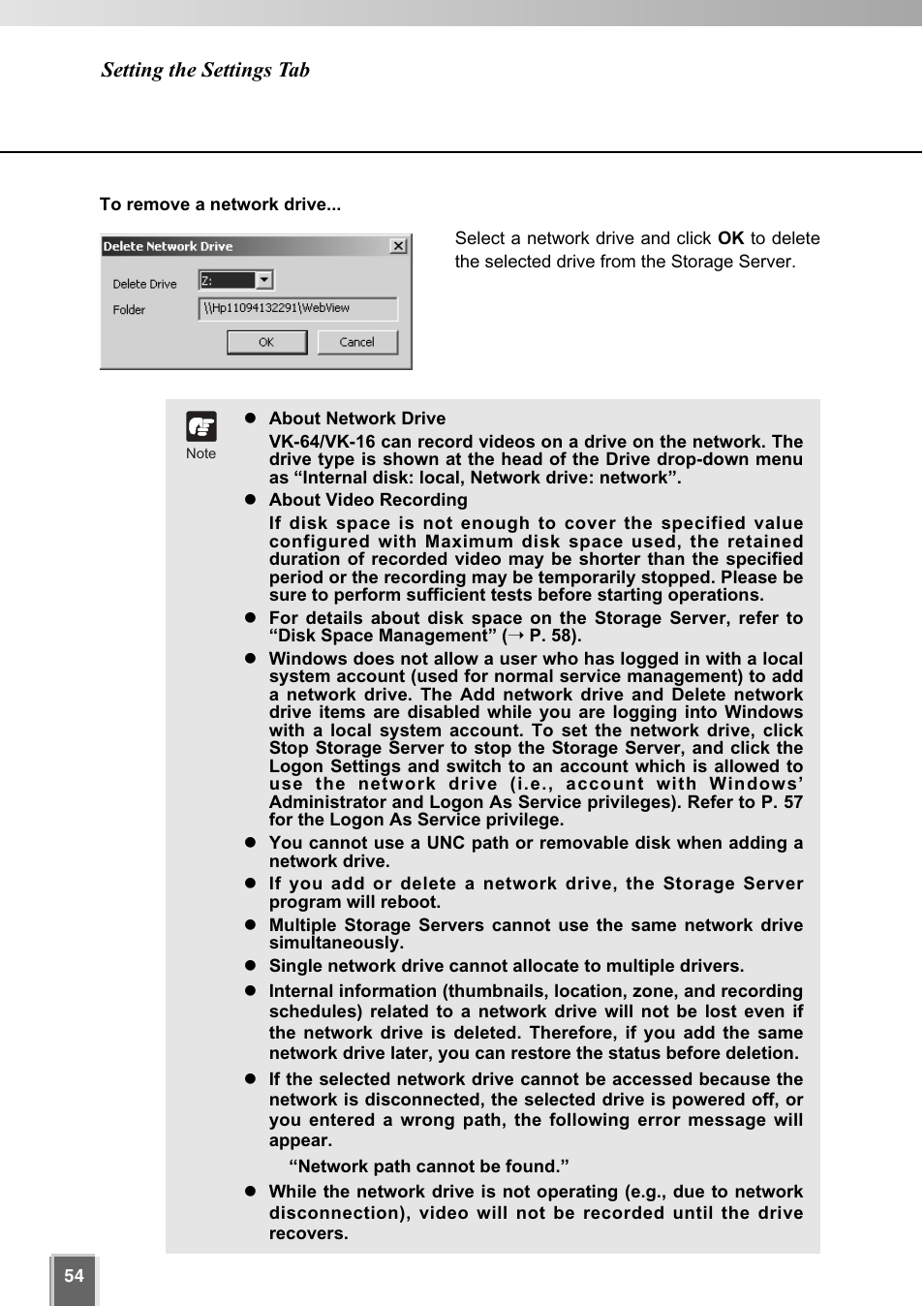 Setting the settings tab | Canon VK-64 User Manual | Page 54 / 282