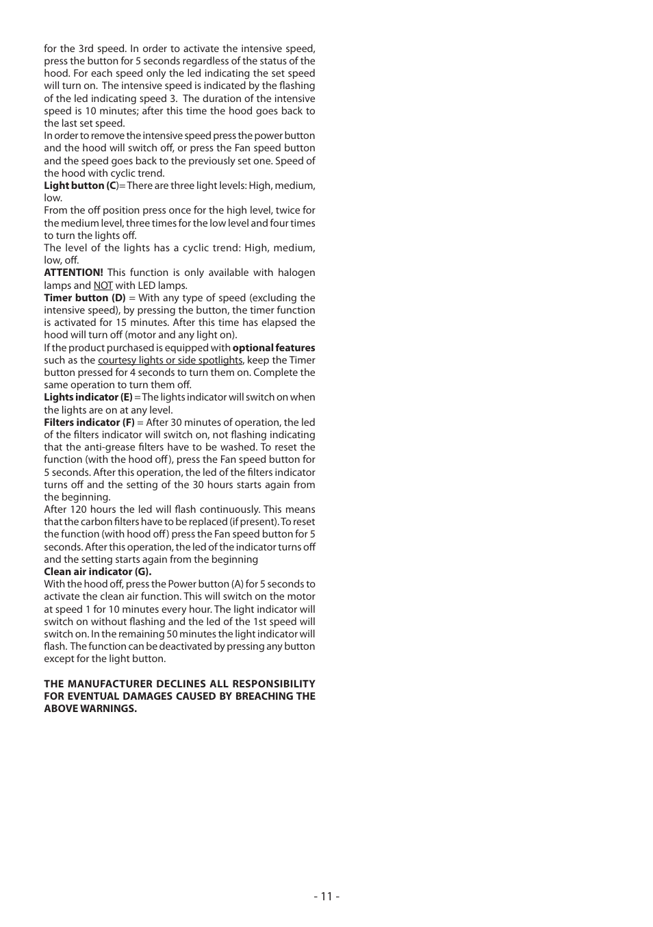 Caple MI360 User Manual | Page 11 / 16