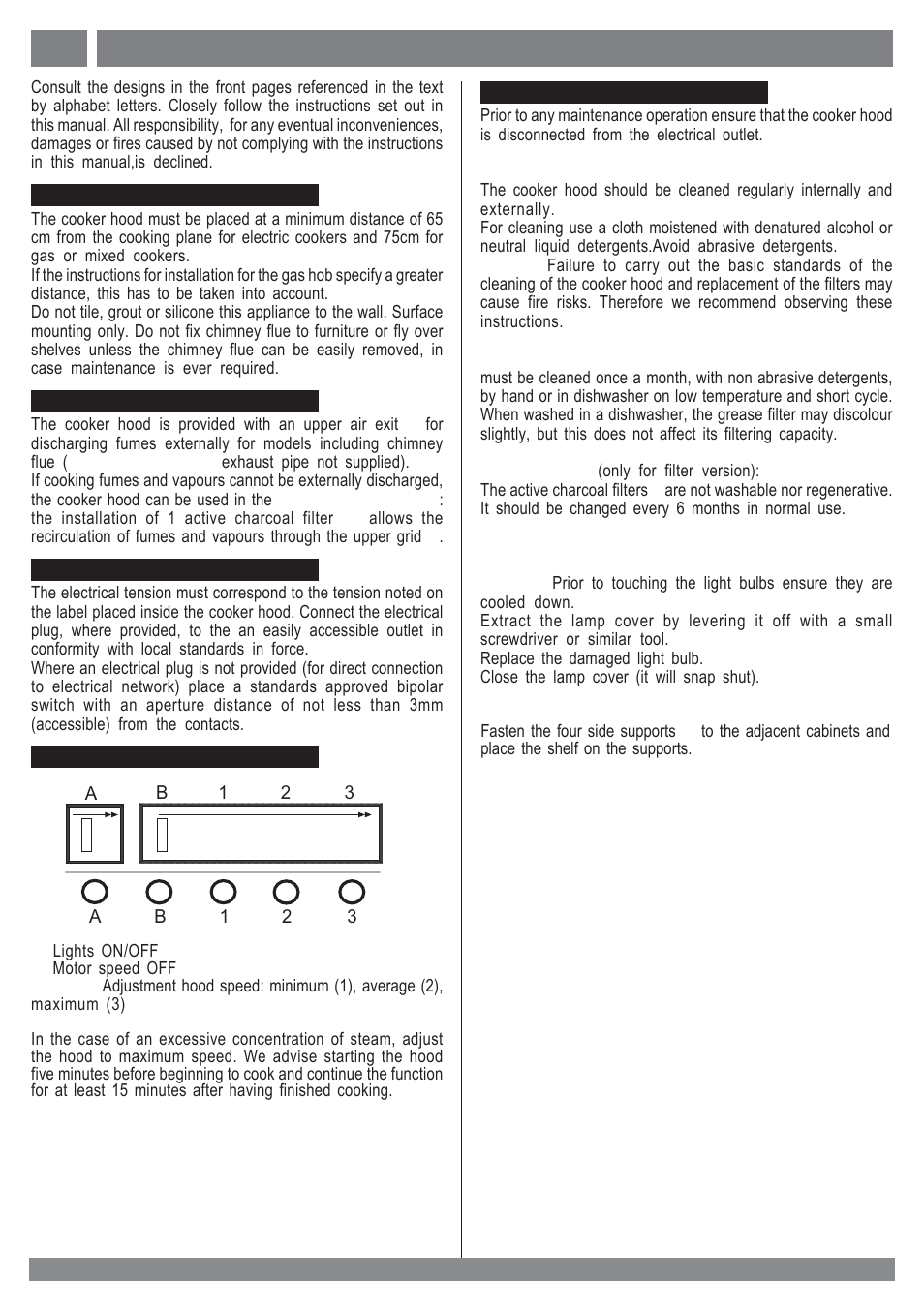 Instruction on mounting and use | Caple SLF4 User Manual | Page 6 / 7