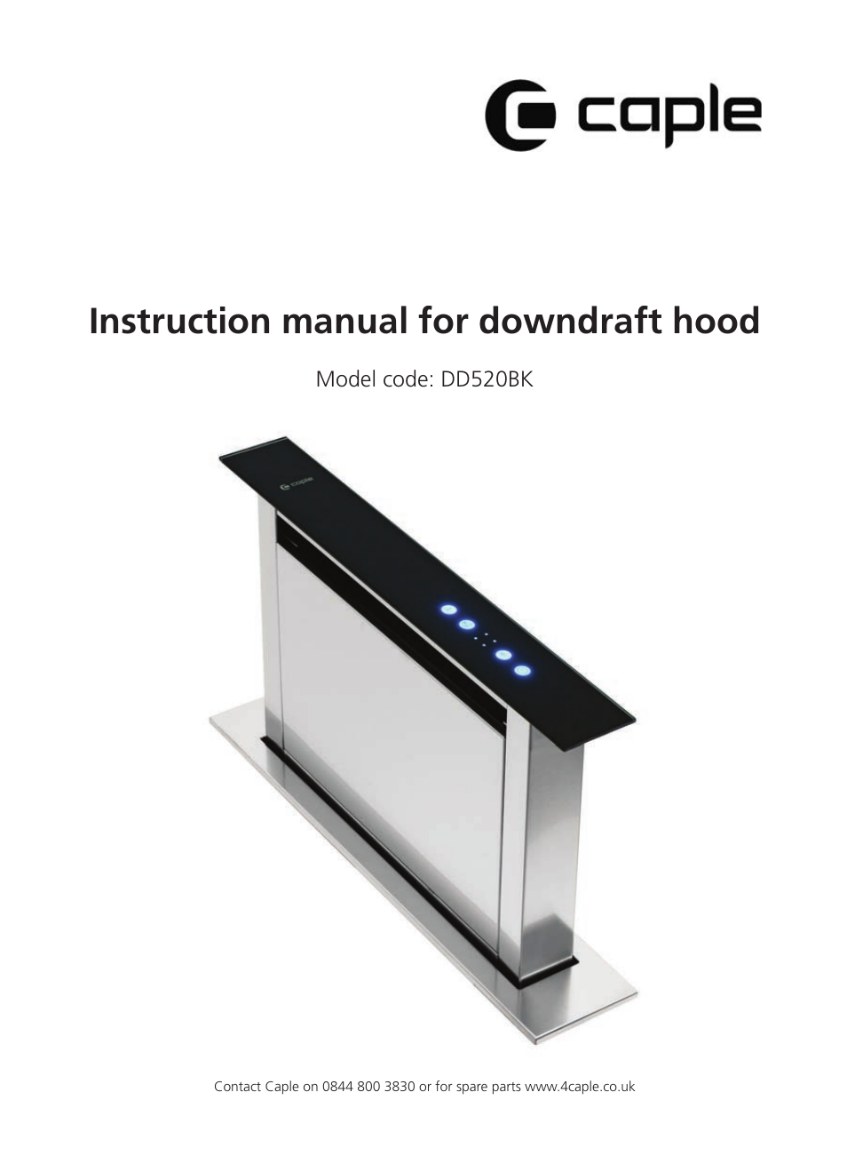 Caple DD520BK User Manual | 20 pages