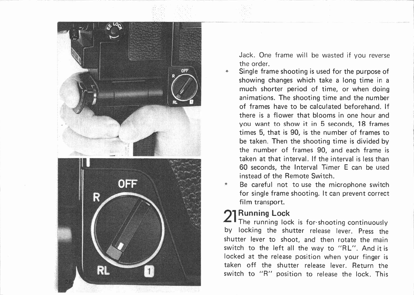 A setting the filming speed | Canon 514XL-S User Manual | Page 29 / 76