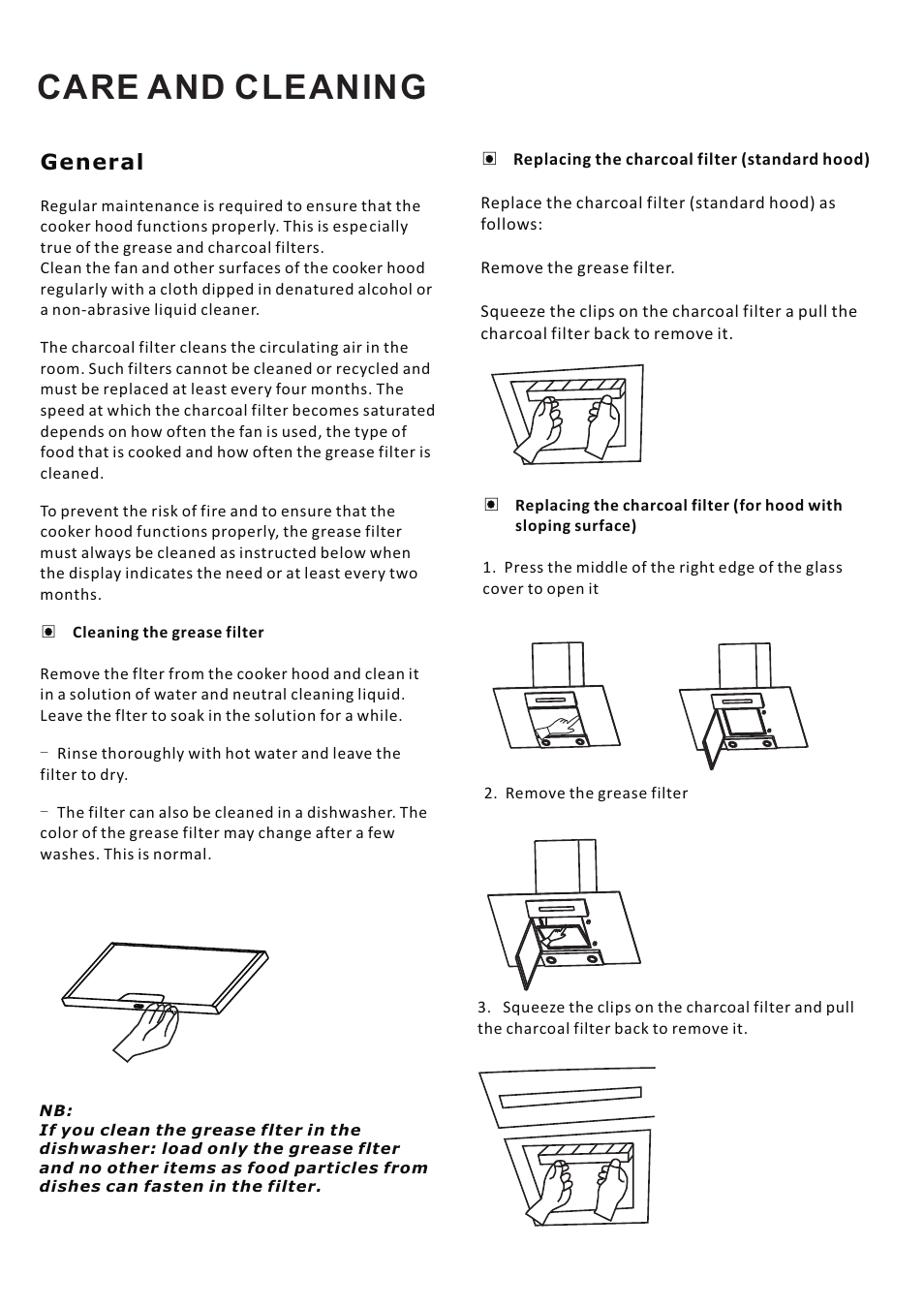 Care and cleaning, General | Caple SP610BK User Manual | Page 9 / 13