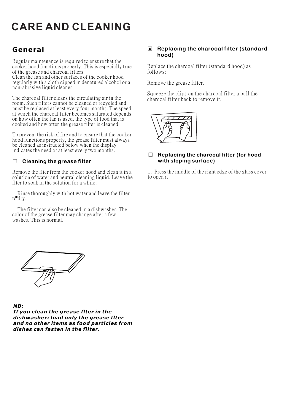 Care and cleaning, General | Caple ZC620 User Manual | Page 9 / 13