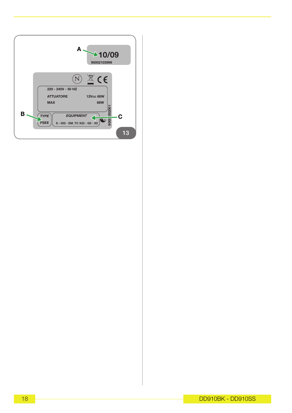 Ac b 13 | Caple DD910BK User Manual | Page 19 / 38