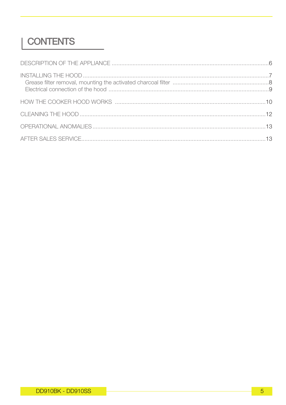 Caple DD910BK User Manual | Page 6 / 38