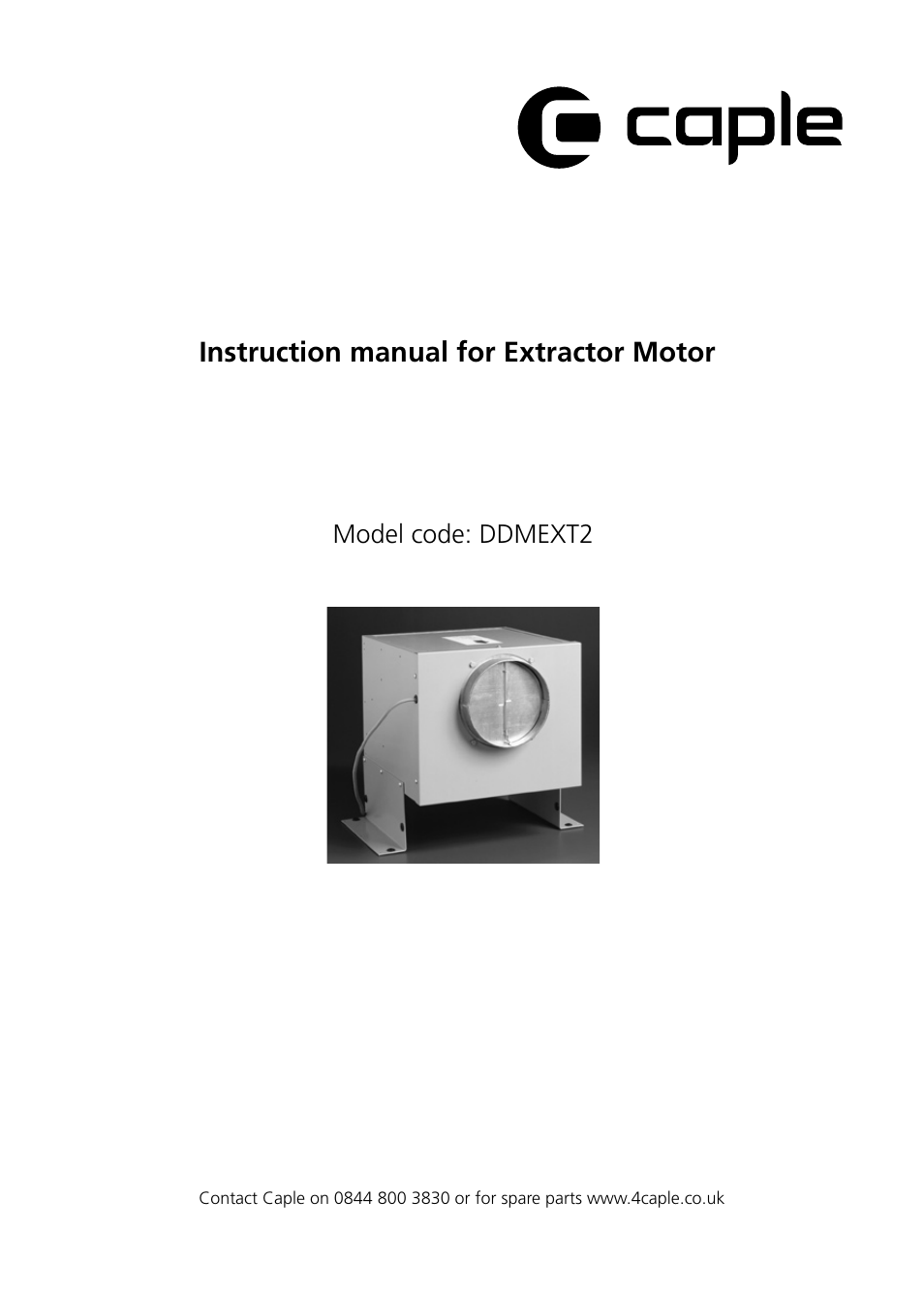 Caple DDMEXT2 User Manual | 8 pages