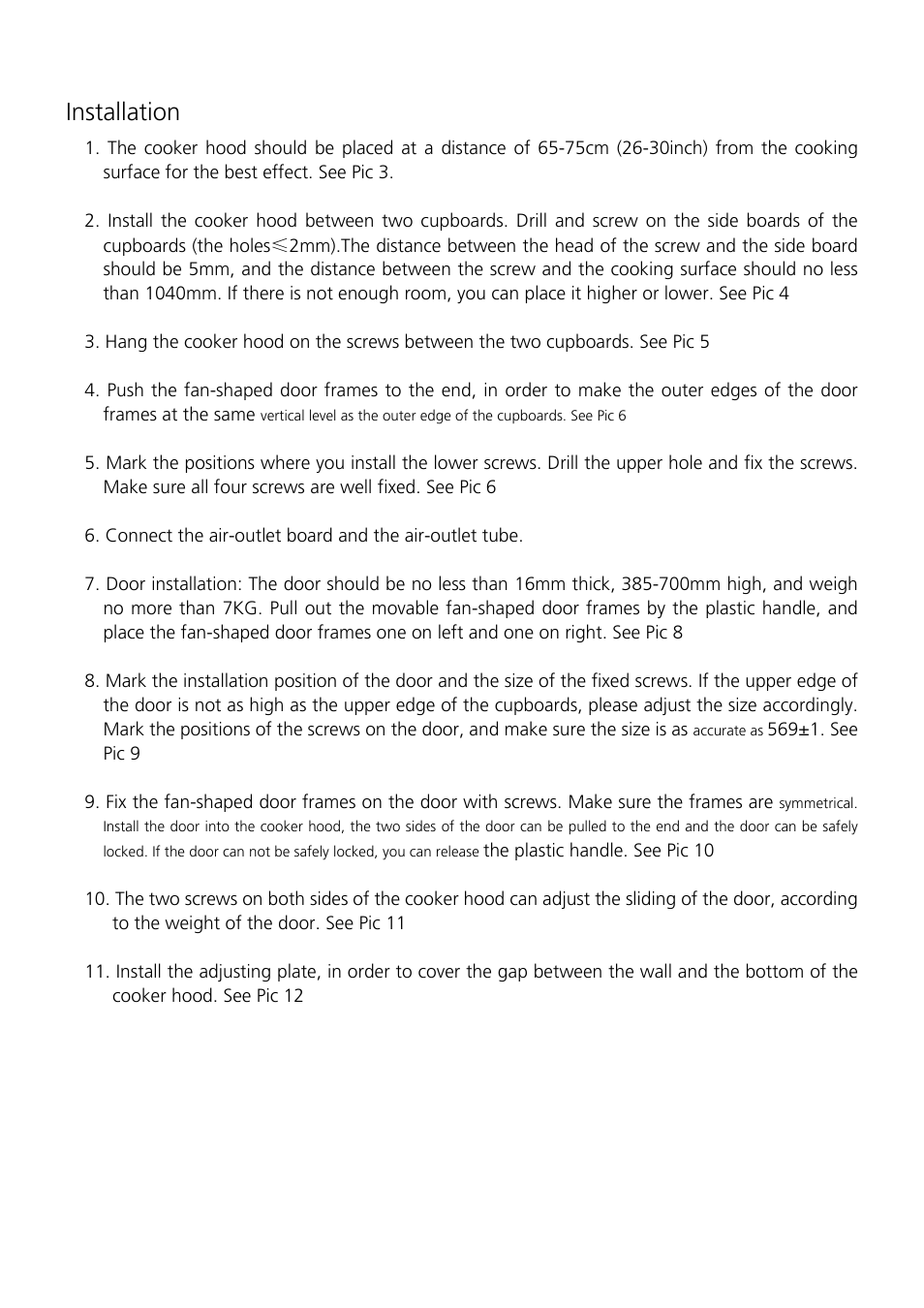 Installation | Caple 1MINCH7 User Manual | Page 5 / 10