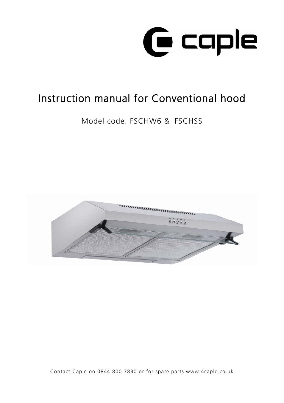 Caple FSCHSS User Manual | 8 pages