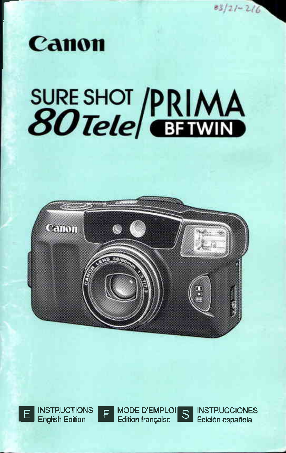 Canon 80 Tele User Manual | 84 pages