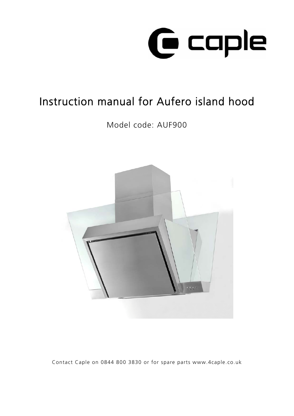 Caple AUF900 User Manual | 9 pages