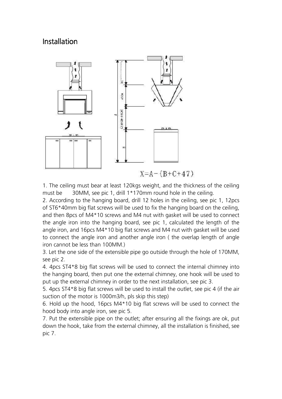 Installation | Caple AUF900 User Manual | Page 3 / 9