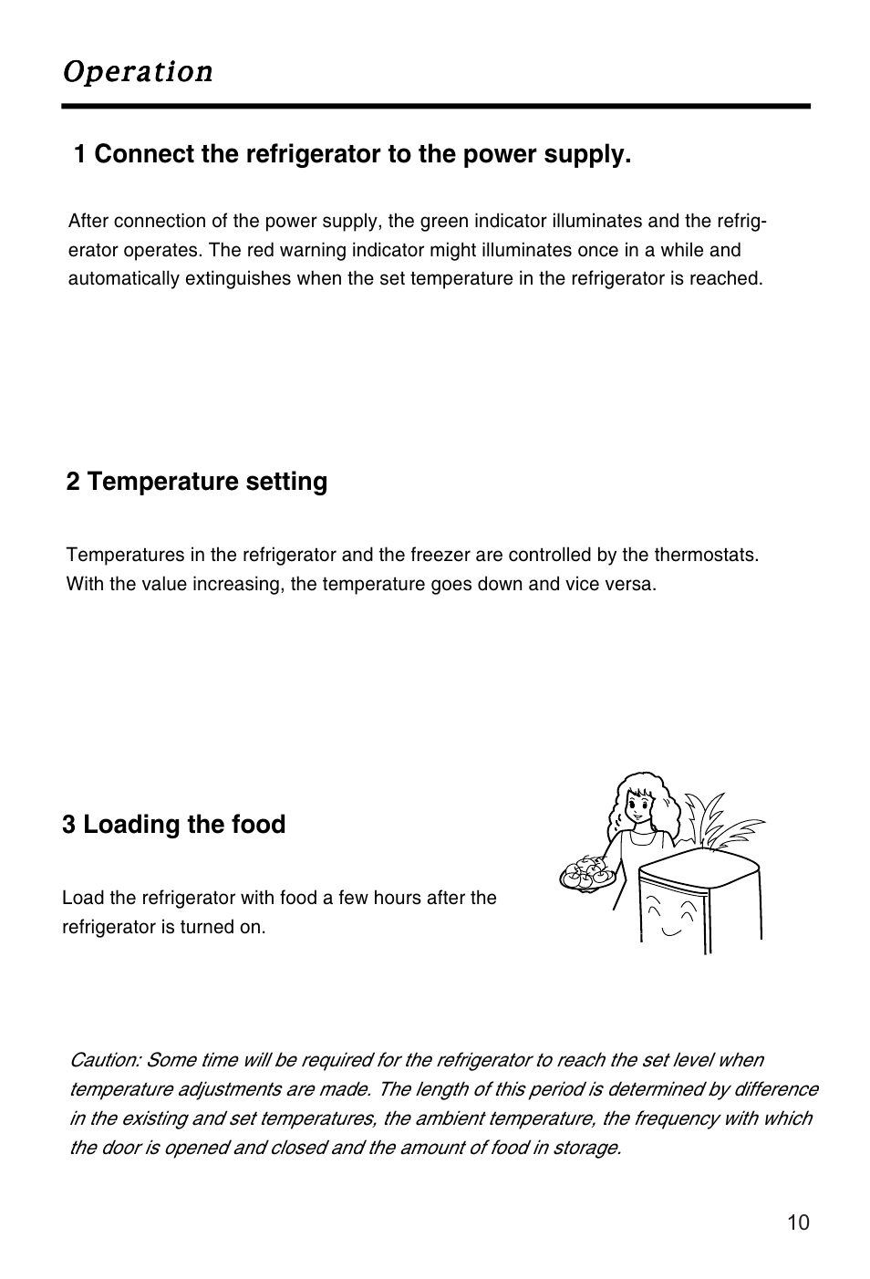 Operation, 3 loading the food | Caple Ri552FF User Manual | Page 13 / 26