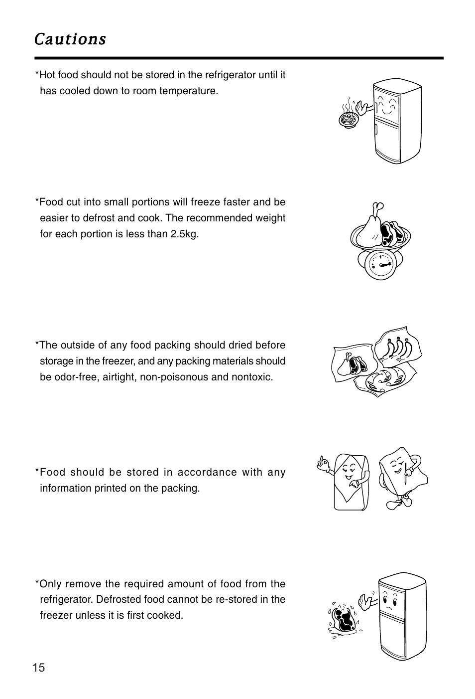 Cautions | Caple Ri552FF User Manual | Page 18 / 26