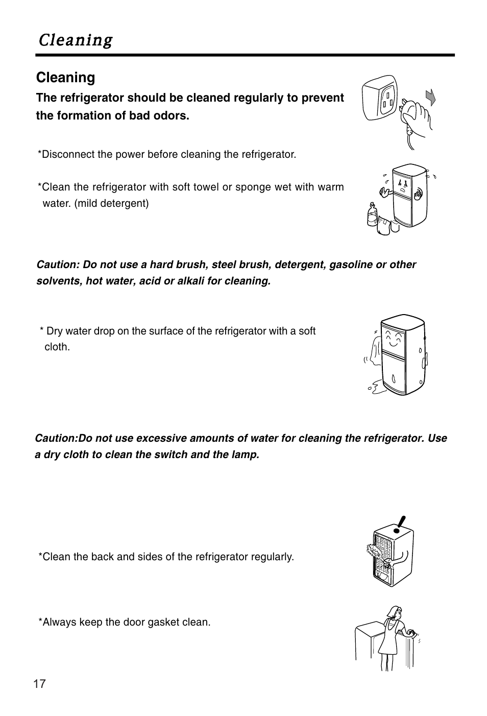 Cleaning | Caple Ri552FF User Manual | Page 20 / 26