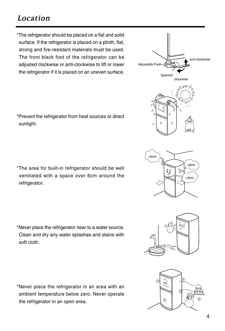 Location | Caple Ri552FF User Manual | Page 7 / 26