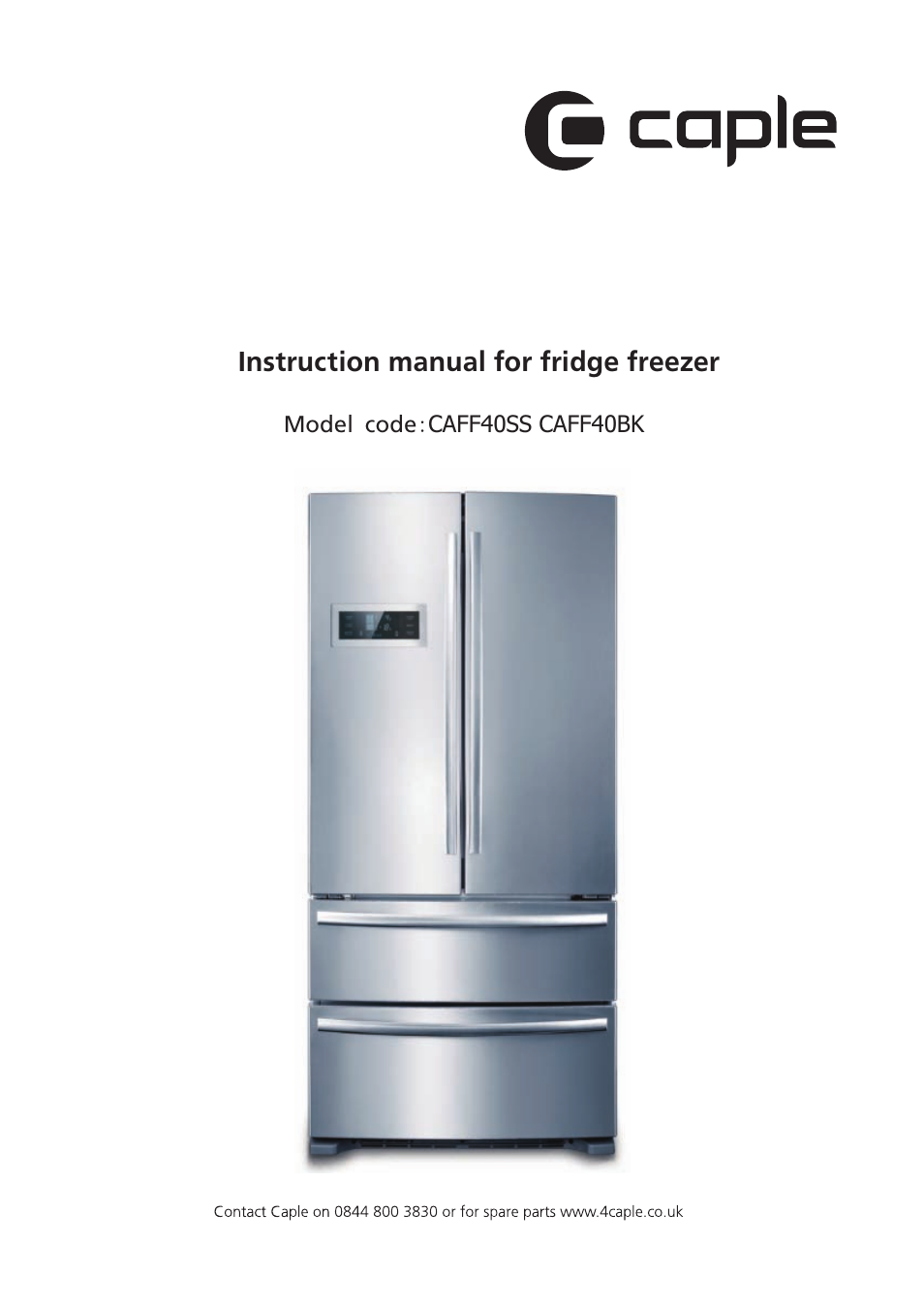 Caple CAFF40 User Manual | 9 pages