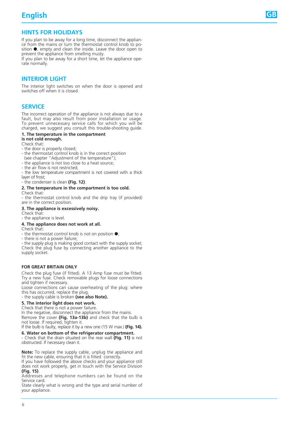 English gb | Caple C176L User Manual | Page 3 / 3