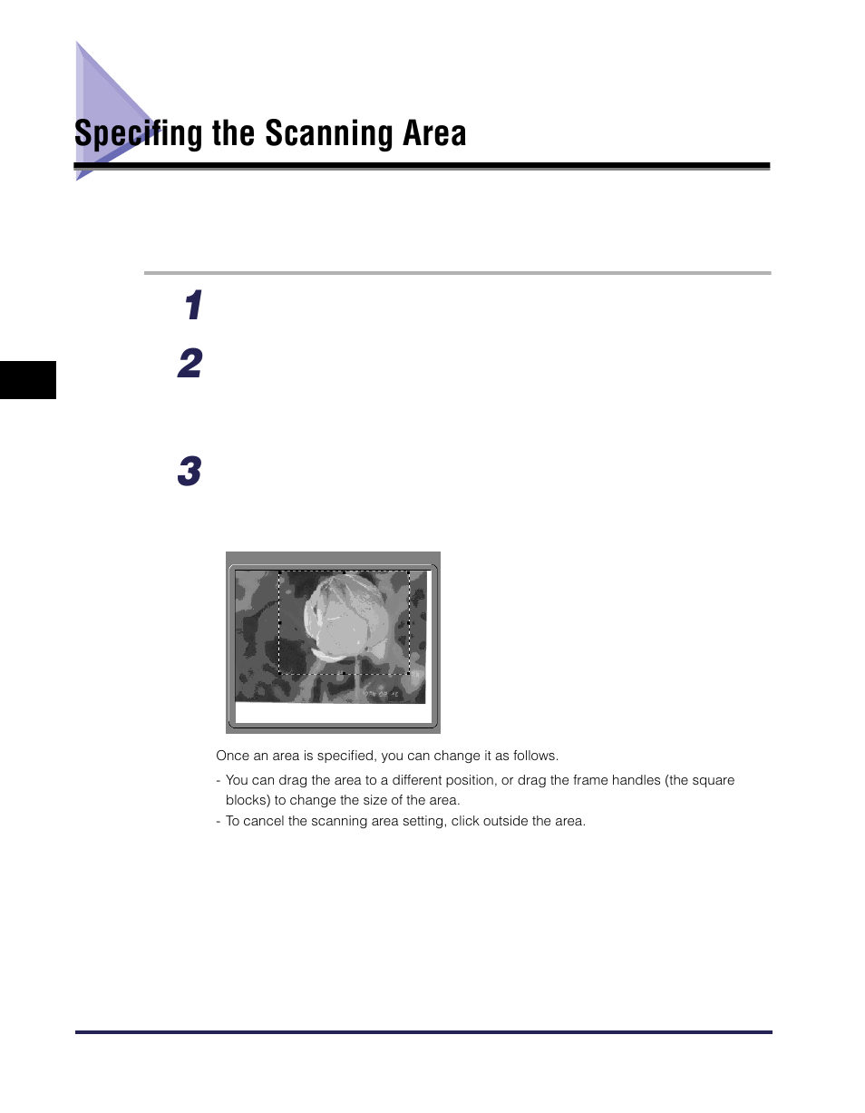 Specifing the scanning area, Specifing the scanning area -8 | Canon iR Series User Manual | Page 39 / 46