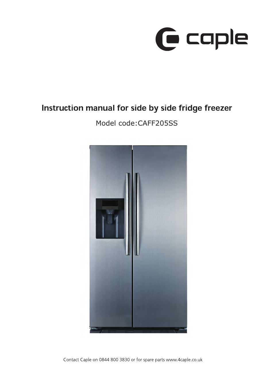 Caple CAFF205BK User Manual | 9 pages