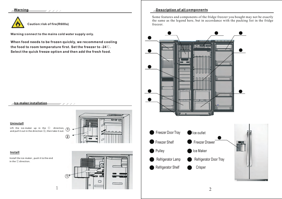 Caple CAFF205BK User Manual | Page 2 / 9
