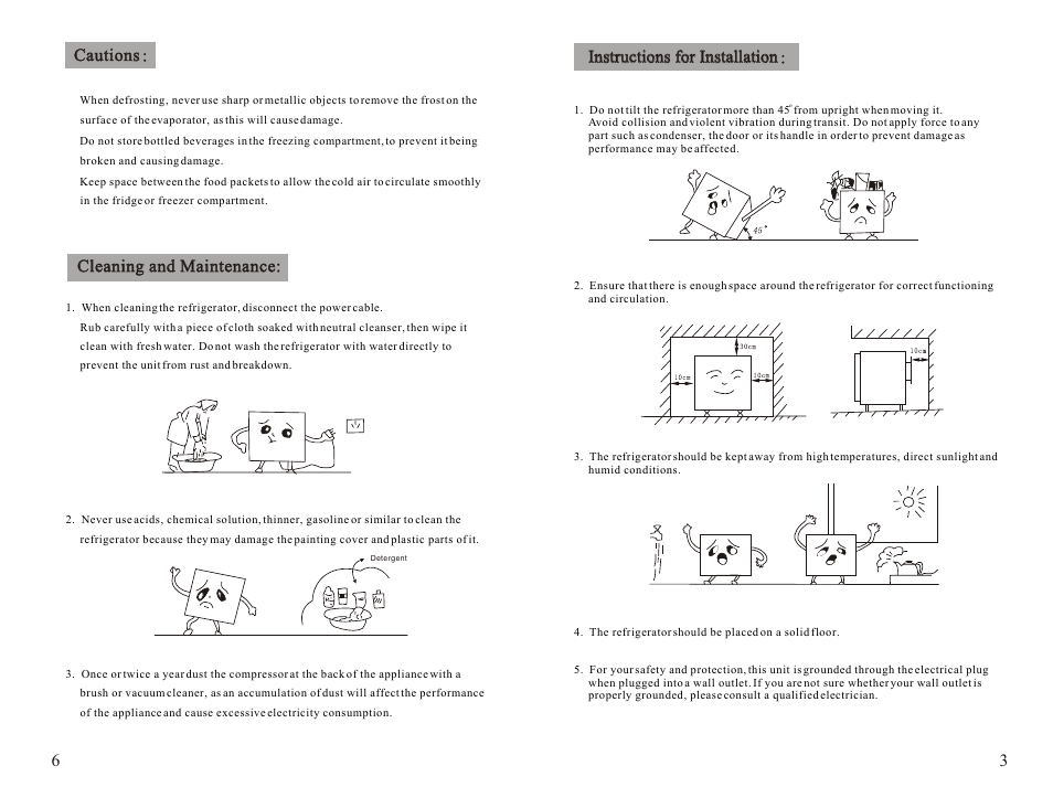 Ò³ãæ 3, Instructions for installation | Caple RFF553 User Manual | Page 3 / 5