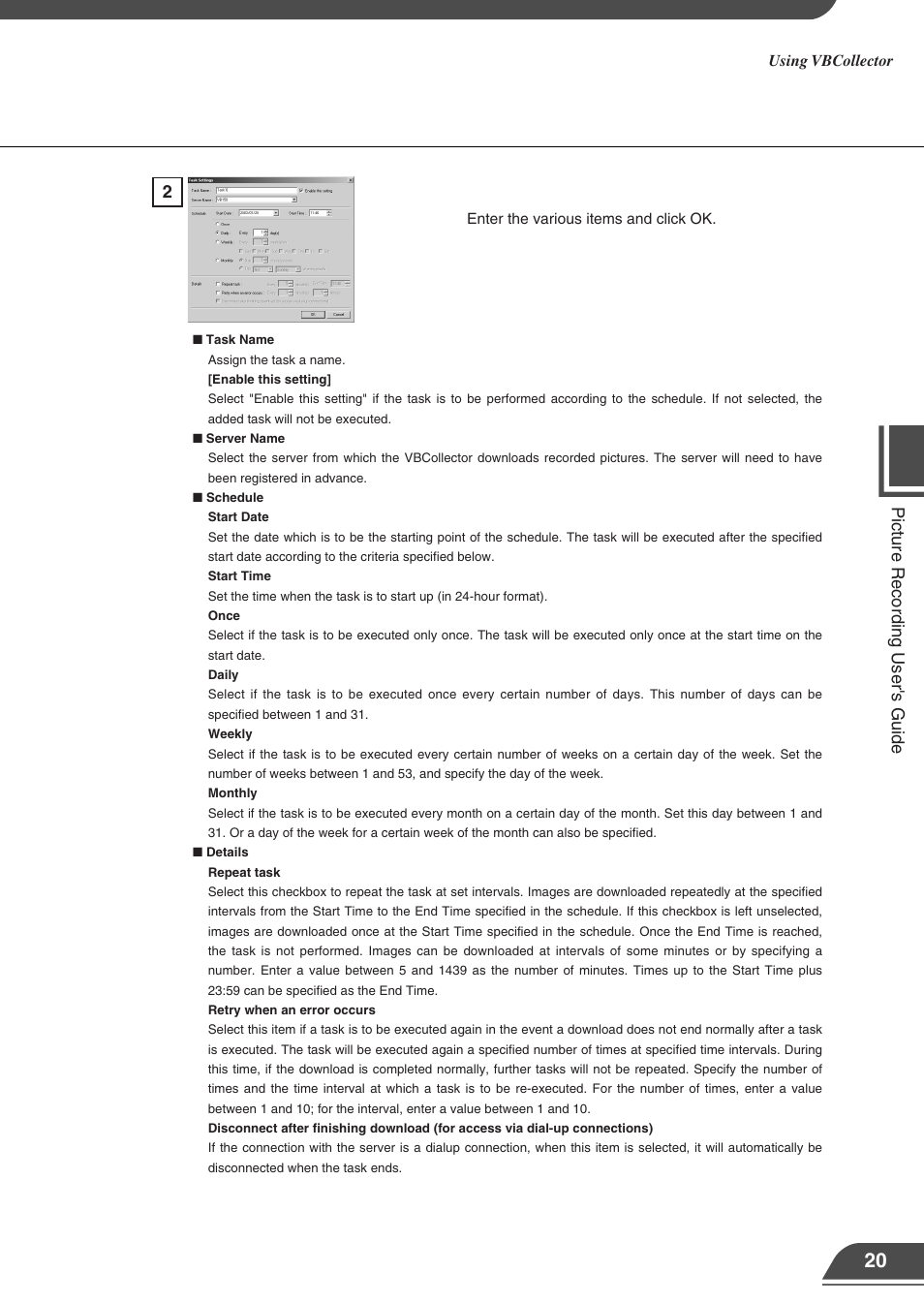 Picture recording user's guide 2 | Canon VB150 User Manual | Page 23 / 32