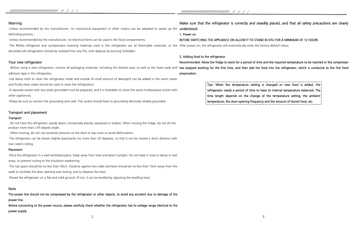 Caple RFL70 User Manual | Page 3 / 10