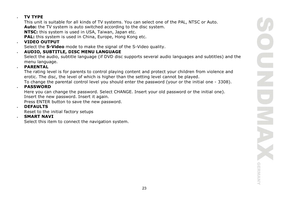 SoundMax SM-CMD2024 User Manual | Page 23 / 57