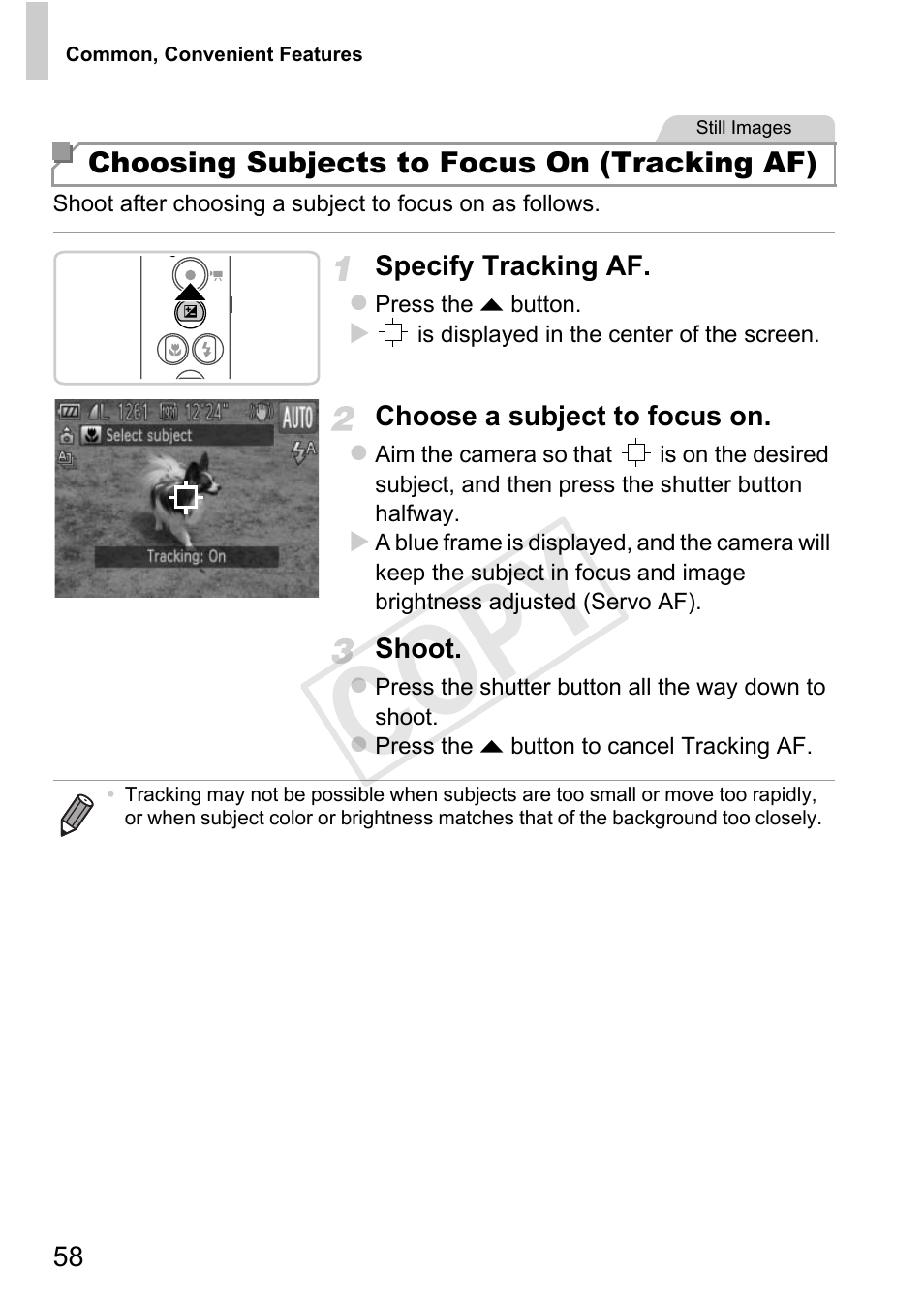 Cop y | Canon 500 HS User Manual | Page 57 / 217