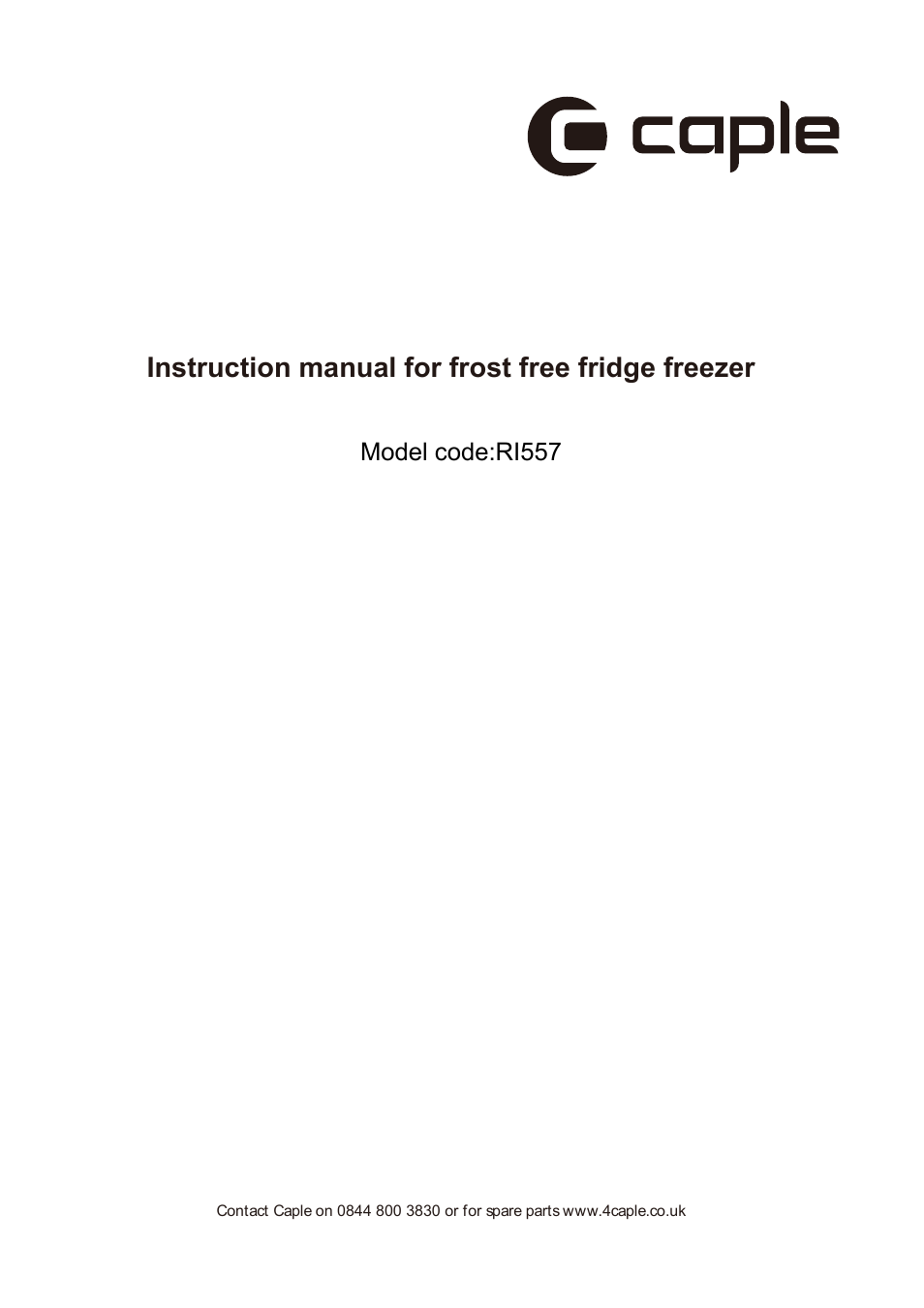 Caple Ri557 User Manual | 21 pages