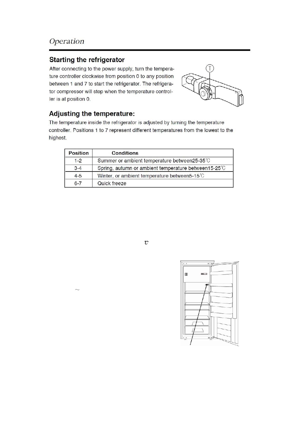 Loading the refrigerator with food | Caple RiR178 User Manual | Page 9 / 24