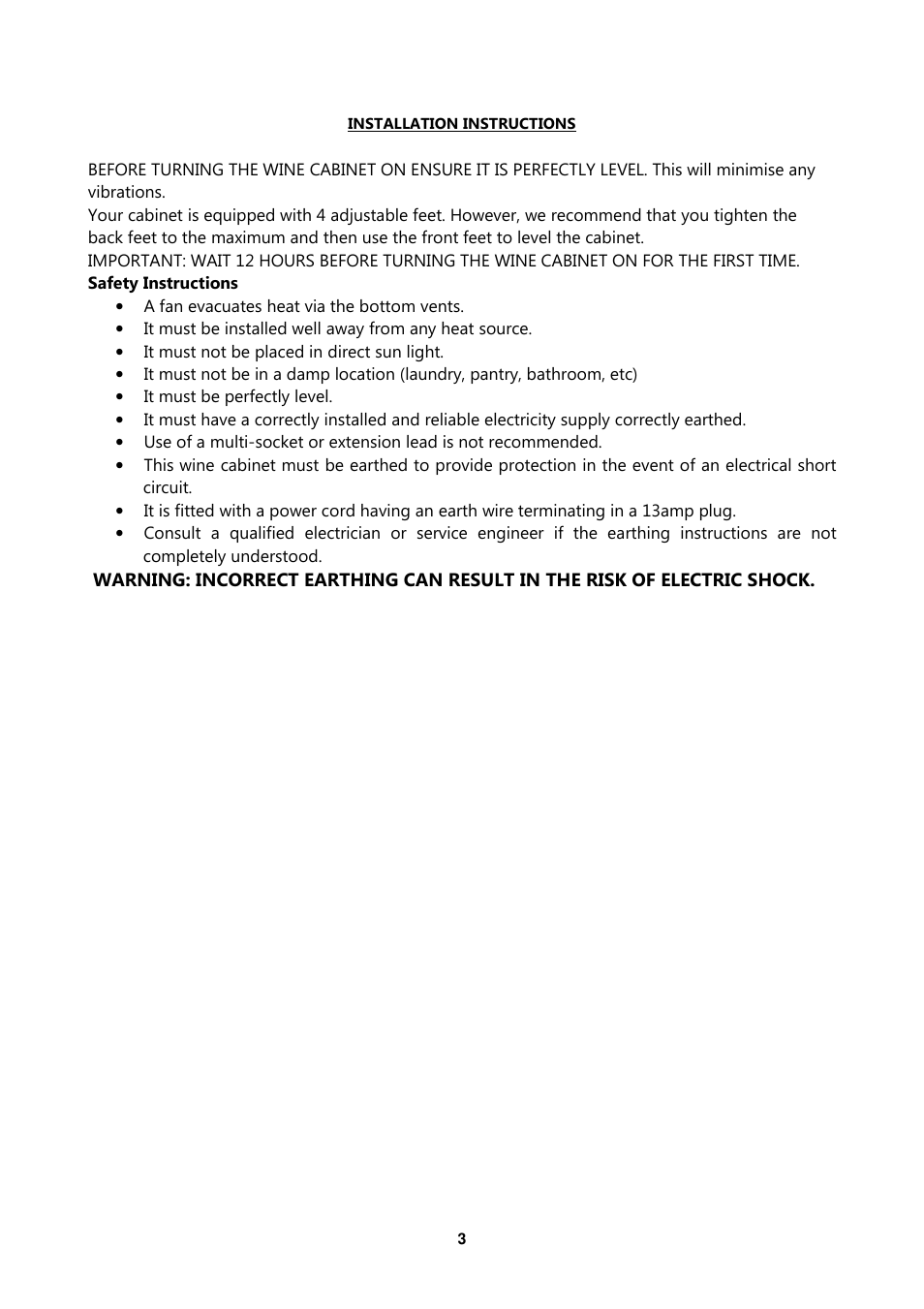 Caple WC6216 User Manual | Page 3 / 12