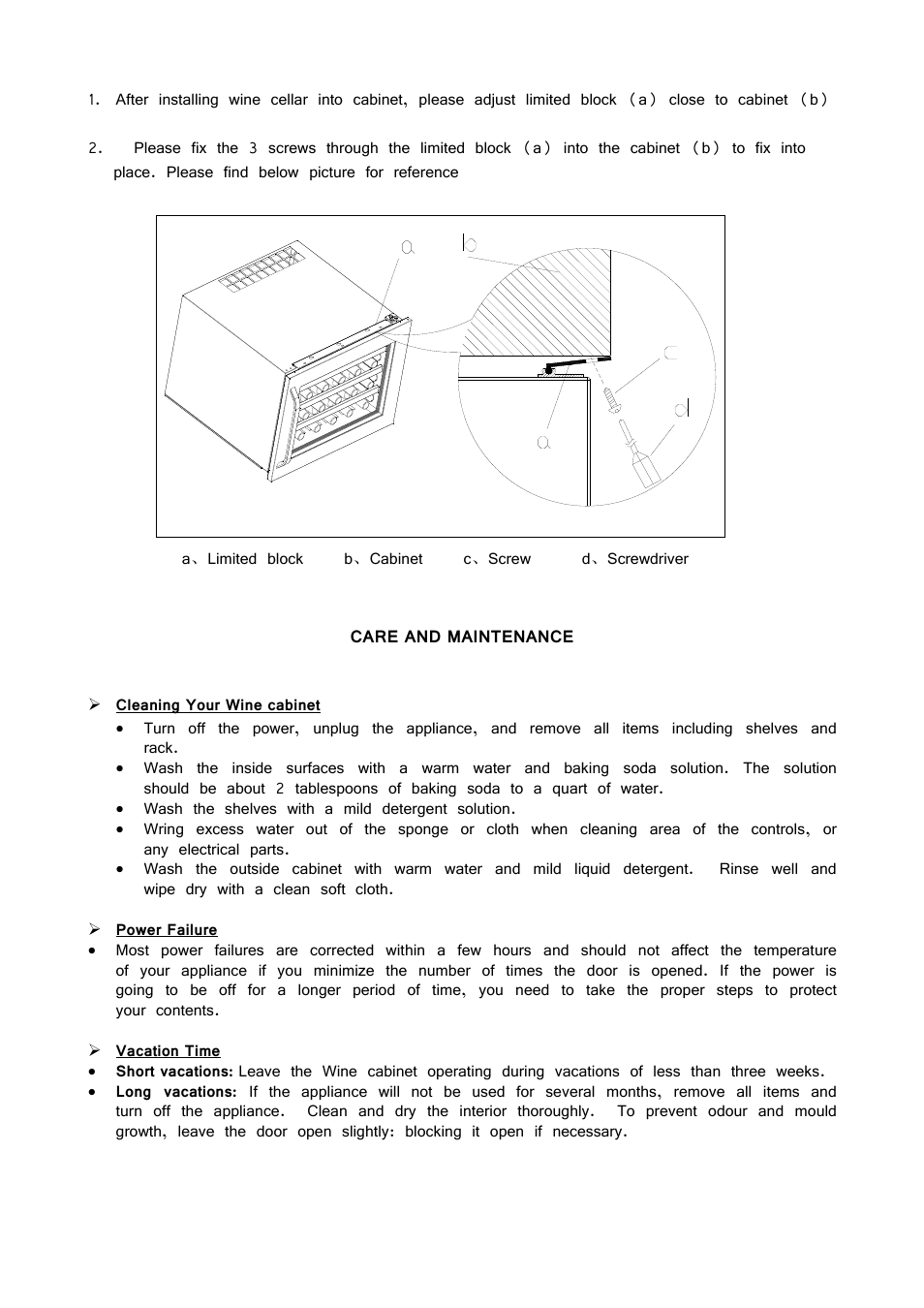 Caple WC6215 User Manual | Page 9 / 12