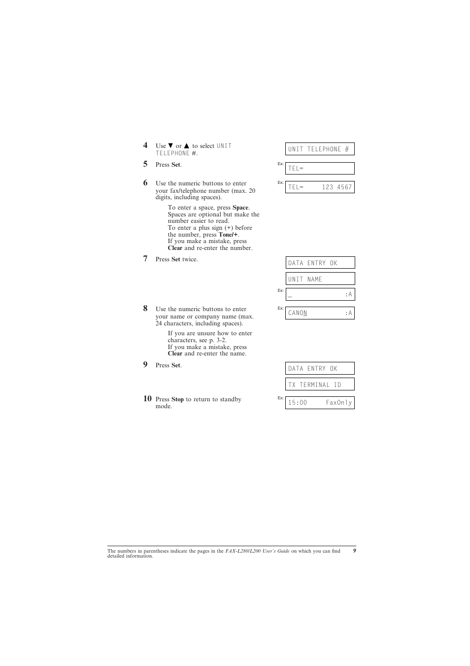 Canon L280 User Manual | Page 11 / 24