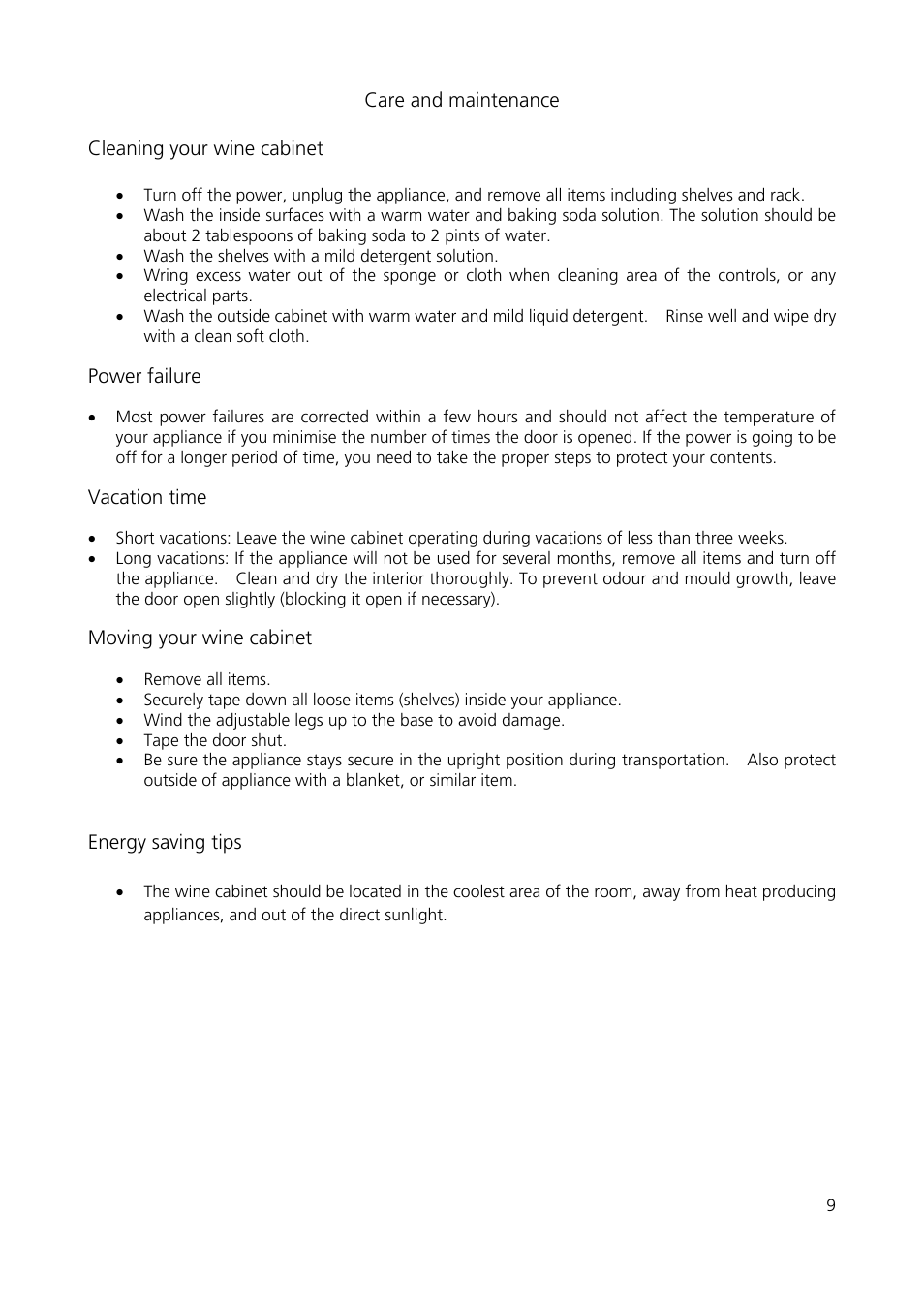 Caple WF1546 User Manual | Page 10 / 13