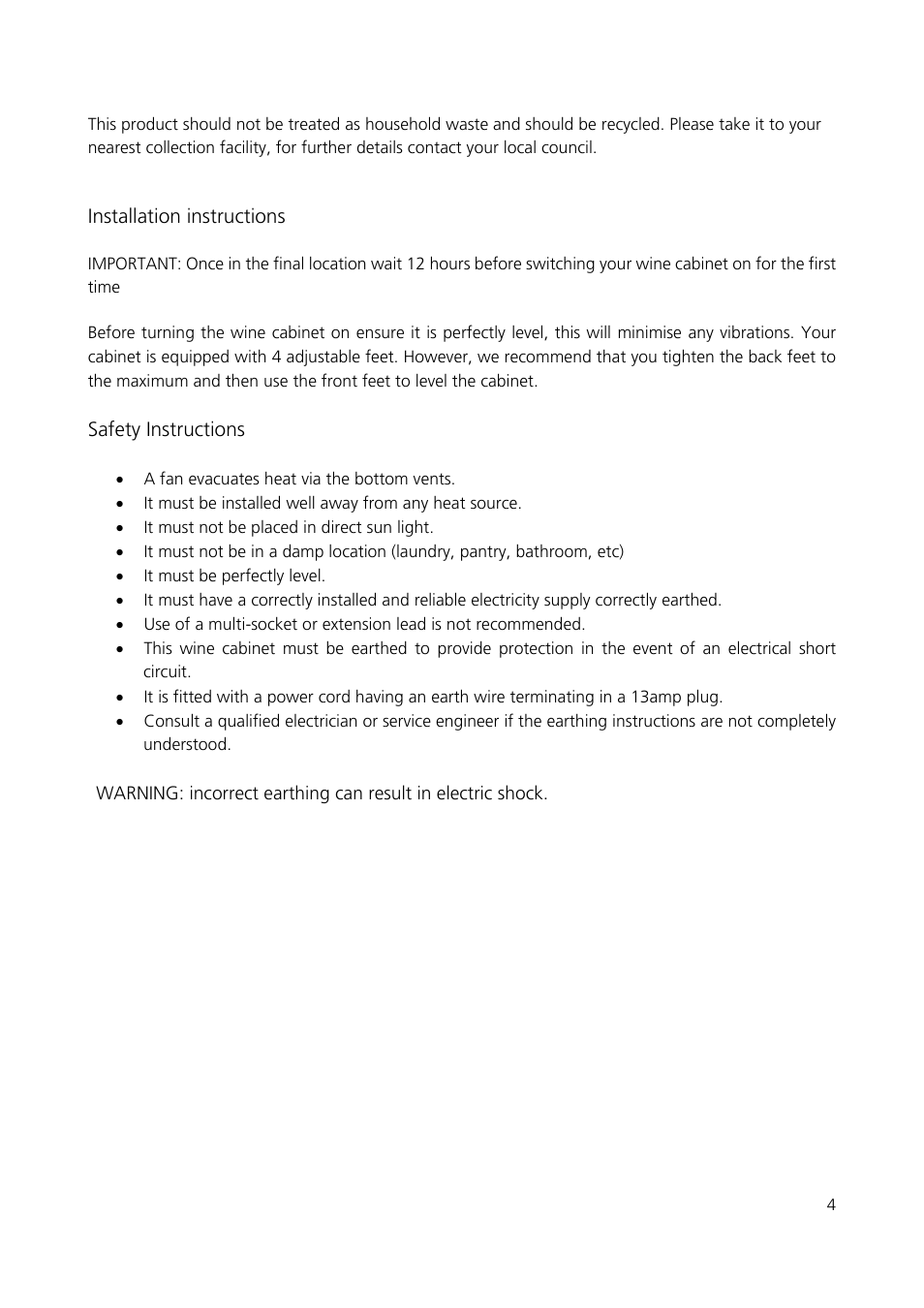 Caple WF1546 User Manual | Page 5 / 13
