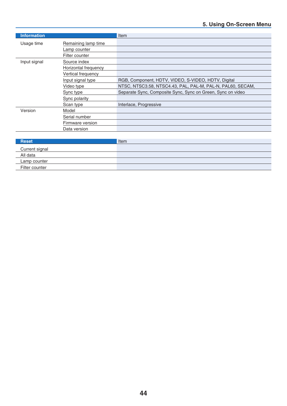 Using on-screen menu | Canon LV 7365 User Manual | Page 53 / 83