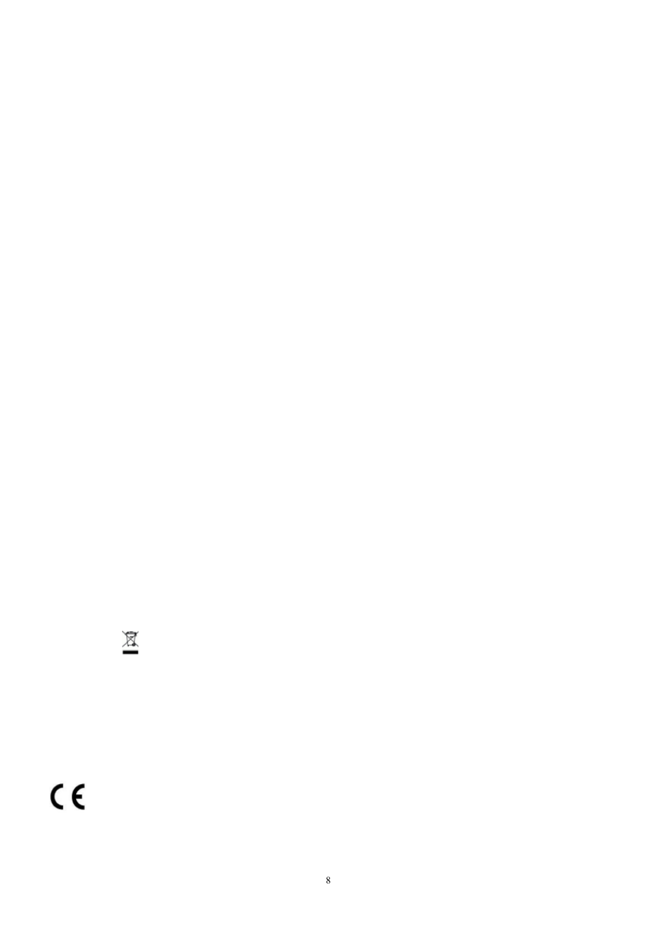 Caple WF121 User Manual | Page 8 / 8