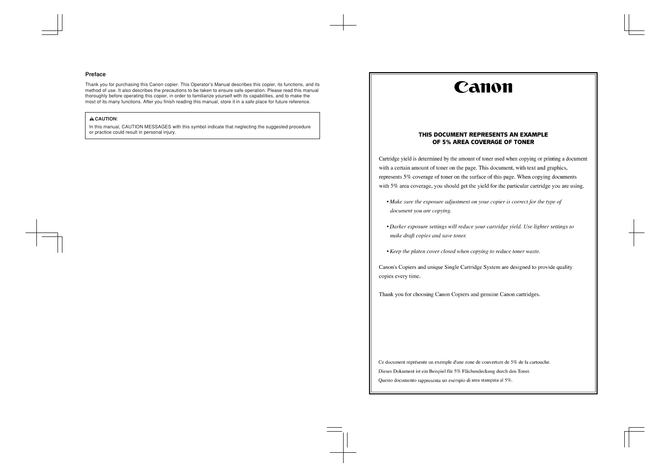 Canon PC 140 User Manual | Page 2 / 60