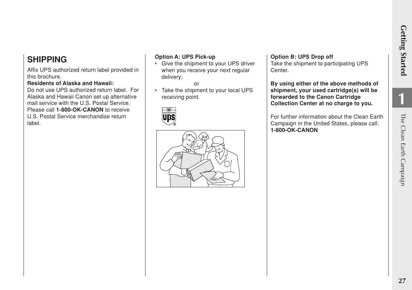 Shipping | Canon PC 140 User Manual | Page 29 / 60