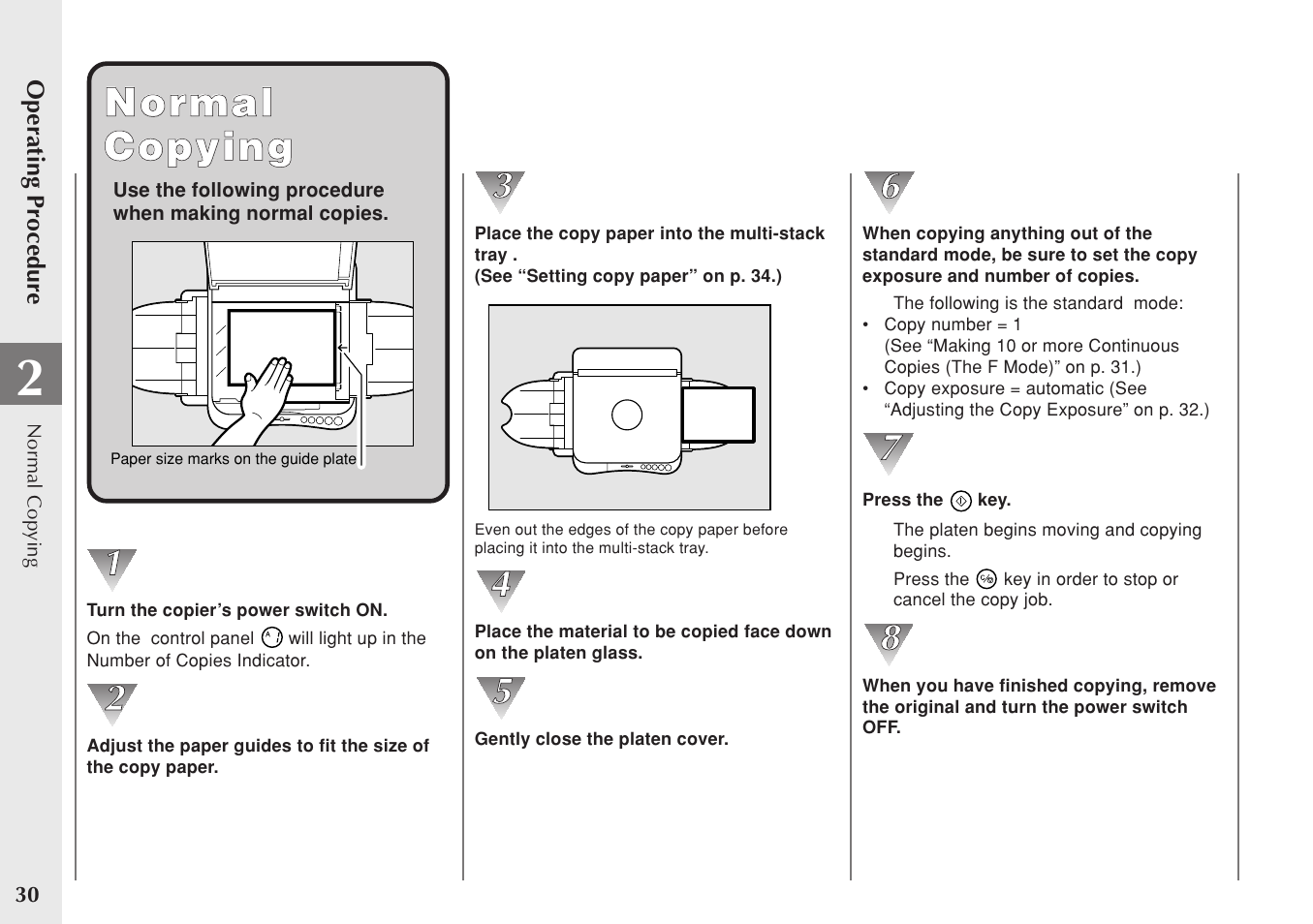 Normal normal copying copying | Canon PC 140 User Manual | Page 32 / 60