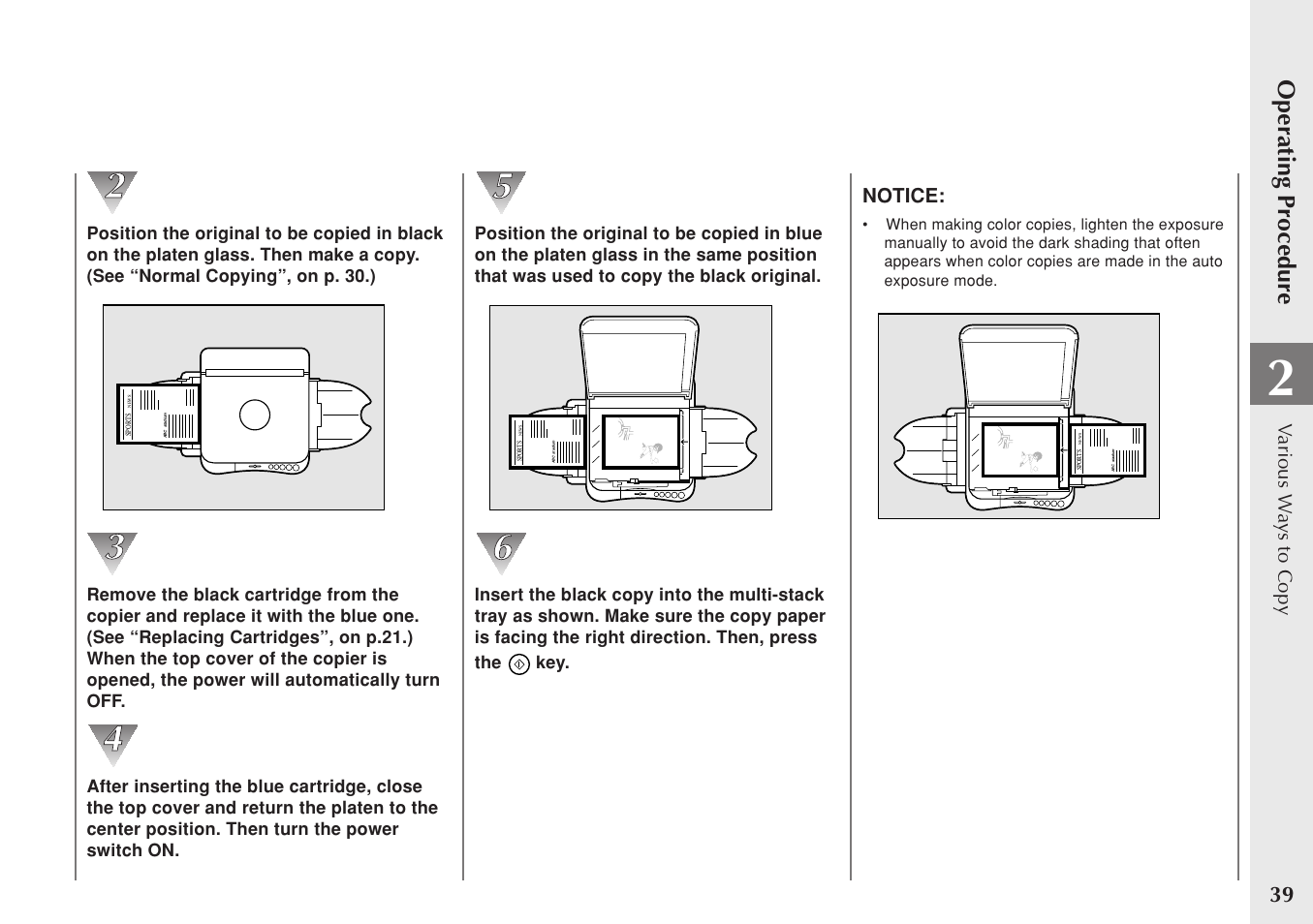 Operating procedure | Canon PC 140 User Manual | Page 41 / 60
