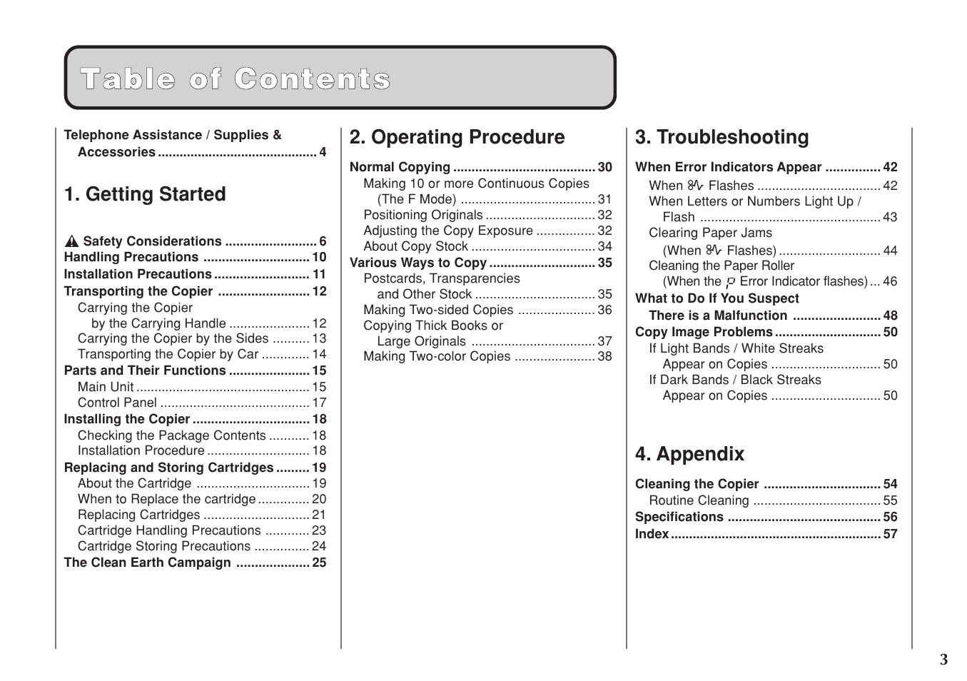 Canon PC 140 User Manual | Page 5 / 60