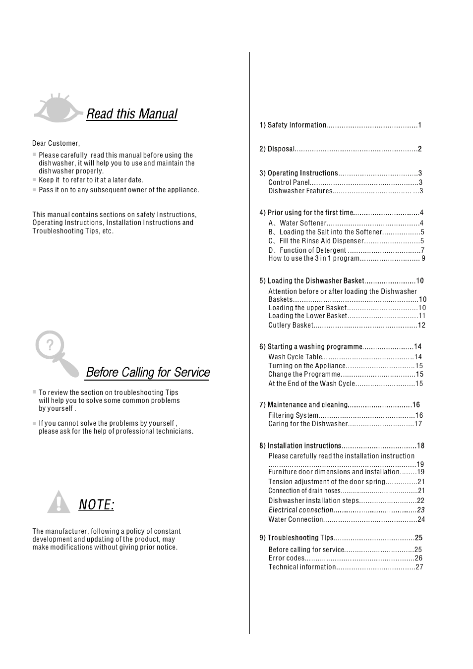 Caple Di614 User Manual | Page 2 / 29
