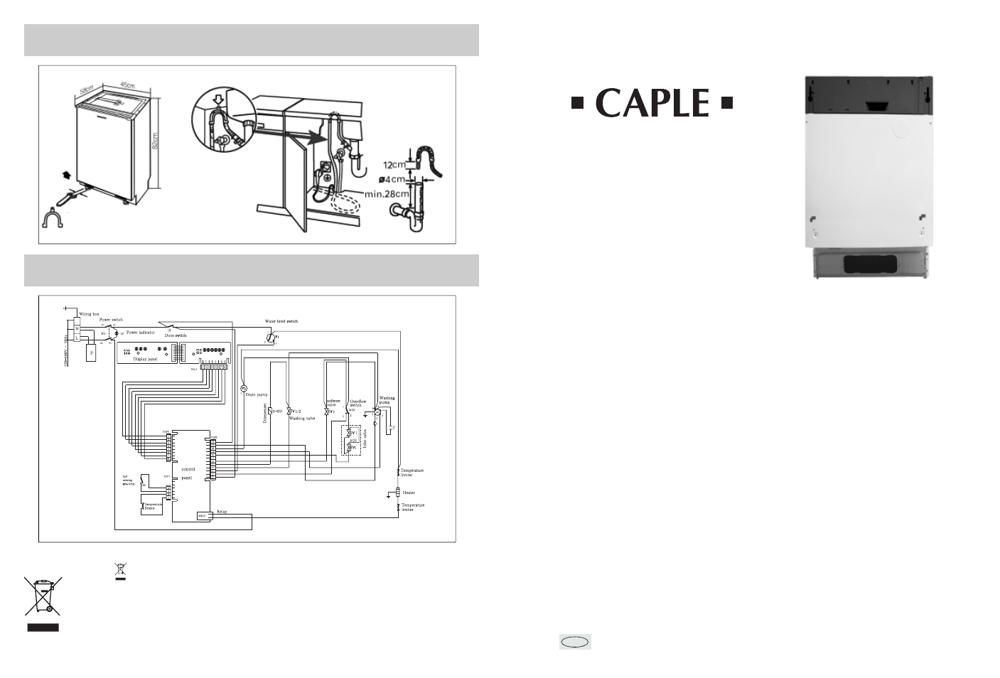 Caple Di455DL User Manual | 6 pages